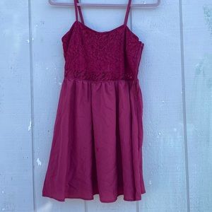 Burgundy dress